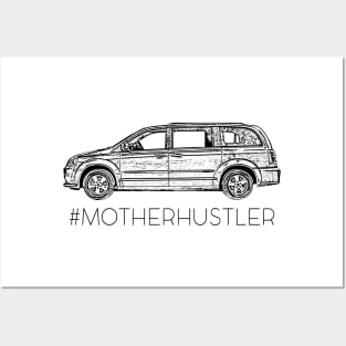 Mother Hustler sticker - #motherhustler decal - Minivan sellout series: #shitshowshuttle - riding dirty - family car - mom squad Posters and Art